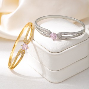 Bracelet Couronne en Diamant Rose Multicolore, Or et Argent, Alliage de Zinc, Bijoux pour Femmes - Product Image 4
