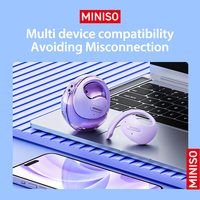 Écouteurs sans fil sportifs MINISO X15Pro AI BT5.4 avec crochet d'oreille, pour le jeu, écouteurs HiFi MINISO avec traduction en 134 langues