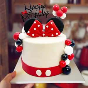Boîte à musique artisanale en résine écologique, maison de poupée Mickey <span class=keywords><strong>Minnie</strong></span>, décoration de gâteau pour enfants pour la Saint-Valentin - Product Image 3