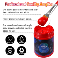 Panwenbo 500ml Ensemble de peinture acrylique à forte adhérence à séchage rapide Ensemble de peinture acrylique d'artiste non toxique de haute qualité