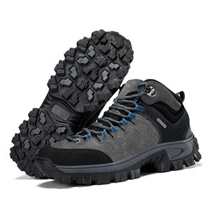 Chaussures de randonnée pour hommes, mi-hautes, imperméables, respirantes, semelle extérieure en caoutchouc, bottes de trekking d'hiver pour l'extérieur, tige synthétique, semelle intermédiaire en EVA - Product Image 4