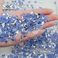 Kristal Rhinestone Bentuk Oktagon AB, Alas Datar, Bentuk Belah Ketupat, Grosir, untuk Kerajinan Pakaian