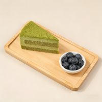 Plateau rectangulaire en bambou, couleur naturelle, pour gâteaux, café et en-cas, pour fêtes et maison, plateau de service en bambou