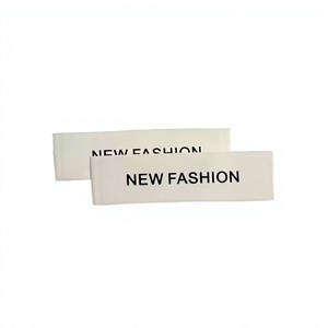 Étiquettes de vêtements personnalisées en coton tissé écologique imprimées numériquement, directement de l'usine, pour sacs, en satin, avec votre logo simple - Product Image 4