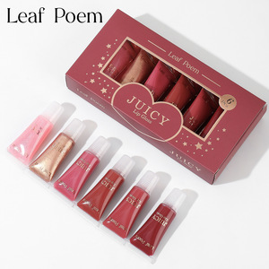 Leaf Poem – Ensemble de 6 gloss à lèvres effet miroir hydratant et repulpant, huile à lèvres scintillante longue tenue pour des lèvres plus pulpeuses - Product Image 3