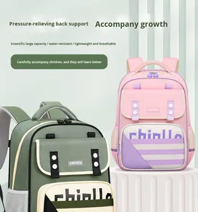 Nouveau <span class=keywords><strong>sac</strong></span> à <span class=keywords><strong>dos</strong></span> léger, respirant et imperméable en polyester à double bretelles pour les élèves du primaire – Réduit le fardeau et protège - Product Image 6