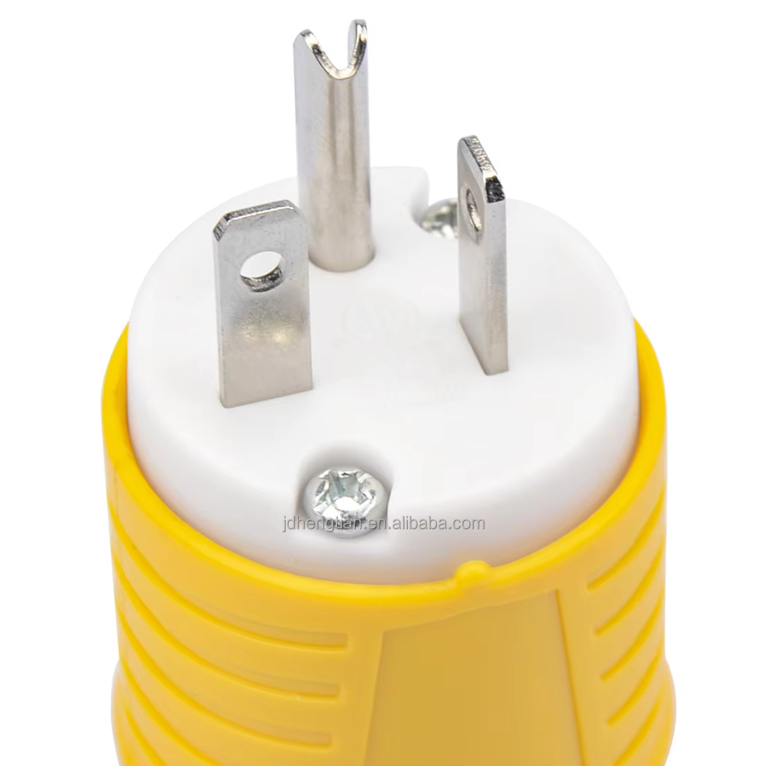 Extension Cord Ends Electrical <strong>Replacement</strong> <strong>Plug</strong> Yellow 125V 20A NEMA 5-20P Industrial Grade <strong>3</strong>-<strong>Prong</strong> Straight Blade Grounding ETL