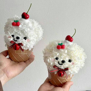 Coffret cadeau chiot meilleurs amis Roses éternelles haut de gamme vraies fleurs préservées pour cadeau d'anniversaire fête des enfants 61 Roses - Product Image 4