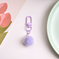 Coloré fausse fourrure Pom Pom sac breloque porte-clés doux artificiel moelleux en peluche pompon sac à dos écouteur pendentif accessoires