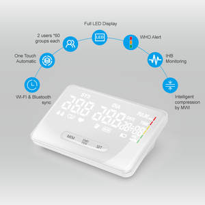 정확한 자동 전기 디지털 상완 BP 모니터 키트 조정 가능한 자동 아네로이드 혈압계 혈압 - Product Image 3