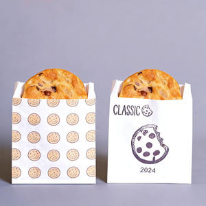 Sacs à hamburgers écologiques en kraft blanc et brun, imperméables, résistants à la graisse, isolés, avec <span class=keywords><strong>logo</strong></span> personnalisé et inserts en papier sulfurisé - Product Image 3