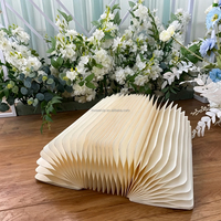 Ensemble de 4 supports à dessert cylindriques pliables en papier, présentoir romantique pour mariage, fête, décoration d'événements intérieurs/extérieurs