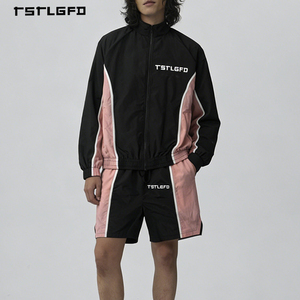 Ensemble de shorts en velours imperméables d'hiver pour hommes, coupe régulière, avec logo en relief, poignets élastiqués, style streetwear, tenue de sport, vente en gros - Product Image 1