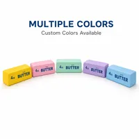 Jouet Squishy en PU Haute Densité à Remontée Lente, Effet Beurre Salé Réaliste, Mousse Anti-Stress Sensorielle pour Adultes