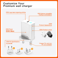 Adaptateur de charge rapide universel 30W PD Type-C, protection OVP, matériau ignifuge PC, design léger, chargeur de téléphone portable haut de gamme