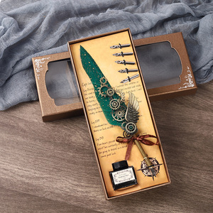 Set Regalo di Penne Stilografiche di Alta Qualità, <span class=keywords><strong>Penna</strong></span> di Lusso Personalizzata con Piuma per Scrittura, Set Regalo per Compleanno e <span class=keywords><strong>Laurea</strong></span> - Product Image 6