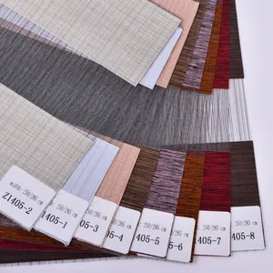 Shaoxing fabrika pencere için 100% Polyester yatay katı su geçirmez Zebra jaluzi kumaşlar