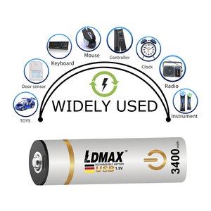 1.5V 3400mwh Loại C USB lithium có thể sạc lại ion pin, Lithium Ion <span class=keywords><strong>AA</strong></span> có thể sạc lại pin với dòng USB | <span class=keywords><strong>4</strong></span>-Count đóng gói - Product Image 6