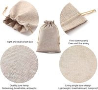 Bijouterie Réutilisable Cadeau Chanvre Toile de Jute Lin Jute Bracelet Pochette Personnaliser Petits Sacs à Cordon Jute