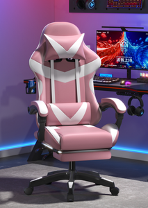 Kafalık ve ayaklık ile oyun sandalyesi yarış tarzı ergonomik ofis koltuğu yüksek arka bilgisayar deri sandalye - Product Image 2