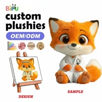 Peluche personnalisée sur mesure de Docteur Renard, jouet en peluche brodé avec logo OEM, en coton PP ultra doux pour entreprises