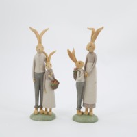 Décoration de Pâques transfrontalière de style européen pour la maison, lapin créatif en pulpe avec base, pour armoire à vin ou bureau, idéal comme cadeau