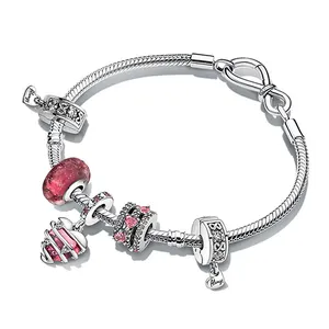 Фабрика Таиланд оригинальный логотип браслет 925 стерлингового серебра очарование кулон змея браслет pulsera браслет подарок на день Святого Валентина