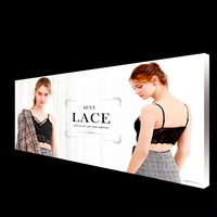 Affichage publicitaire en caisson lumineux en tissu, graphique SEG à bordure en silicone, enseigne LED murale rétroéclairée personnalisée
