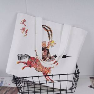 Sacs à bandoulière en coton imprimés ODM OEM, sacs de courses écologiques, sacs fourre-tout décontractés simples, sacs à main en tissu pour livres - Product Image 6