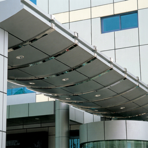Panneau en nid d'abeille en aluminium pour façade murale rideau, revêtement extérieur moderne pour hôtel, villa, bureau - Product Image 1