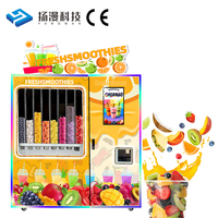 Distributeur automatique de smoothies aux fruits surgelés à grande capacité, 8 canaux, avec refroidissement par compresseur et surveillance à distance 4G LTE