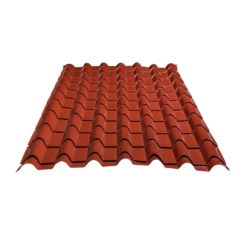 Belle qualité couleur Galvan Zinc Coat Corrug feuille de toit en acier tuile de toiture feuilles de toiture ondulées transparentes