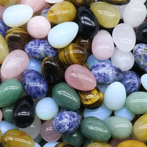 Nhà máy bán trứng hình dạng tự nhiên chữa bệnh tinh thể đá quý Chất liệu đối với trang sức làm