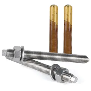 Parafuso de âncora químico Expansão Chemical Anchor Bolt Grau Galvanizado Concreto Teto Âncora Parafuso Prisioneiro Heavy Duty