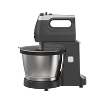 Batteur sur socle électrique 300W, 5 vitesses, bol mélangeur en acier inoxydable 3,5L, éjecteur à une touche, pour la pâtisserie, la cuisine et l'usage domestique