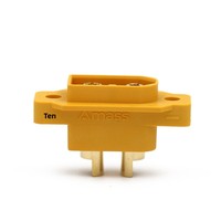 Connecteur mâle Amass XT60E1-M à écrou fixe, plaqué or, 100 % authentique, prêt à être expédié, faible MOQ pour tondeuse à gazon et batterie Lipo