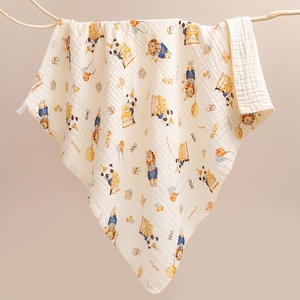 Imprimé jeter couverture Swaddle Wrap serviette confortable doux respirant mousseline infantile bébé Swaddle Wrap couverture - Product Image 3
