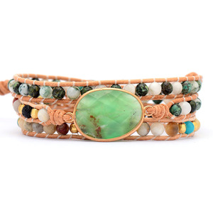 Natural Agate <b>Bracelet</b> Bohemian Style Handmade Jewelry Multi Layer Beaded Wrap <b>Bracelet</b> Gift for Women - Product Image 5