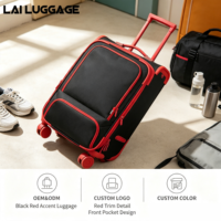 Valise de voyage Oxford pour jeunes, design coloré, 4 roues pivotantes, idéale pour les voyages de fin d'études