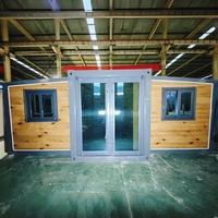 Maison conteneur de luxe extensible et pliable de 20 et 40 pieds, structure en acier, 2 chambres, villa modulaire préfabriquée, bureau, bâtiment scolaire, centre commercial