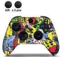 Coque en silicone souple pour manette Xbox Series X/S, coque de protection en caoutchouc, protection des joysticks, capuchons pour joysticks