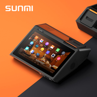 Sistem POS All-in-One SUNMI D2 Mini Android 8.1 Layar Sentuh Mesin Kasir dengan Printer 58mm Pemeriksa Harga untuk Supermarket Ritel