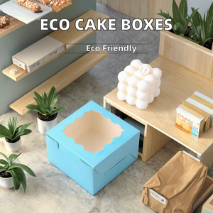 Wholesale Eco-Friendly Disposable <b>Paper</b> Cake Board Cupcake Gift Boxes with Transparent Window Design <b>Bakery</b> Food Packaging - Product Image 2