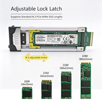 UNESTECH ST9313 Rak Mobile Enclosure SSD M.2 NVMe PCIe 4.0 yang Dapat Dilepas Dengan 1 X SlimSAS SFF-8654 4i
