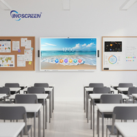 Сенсорный дисплей INGSCREEN Zero Gap All-in-One 4K UHD с антибликовым стеклом для совместной работы и беспроводной проекции для переговорных комнат