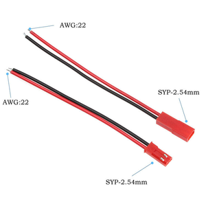 Câble personnalisé 22AWG avec connecteur JST SYP mâle-femelle, faisceau de câbles 100mm 2 broches pour batterie Lipo, pièces et accessoires pour hélicoptère et drone FPV - Product Image 3