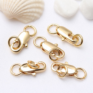 Bán Chạy Vòng Kẹp Càng Tôm Hùm Bằng Đồng Thau Vàng Lấp Đầy Với Hạt Mở Vòng Nhảy Cho Dây Chuyền Vòng Tay Hoặc Làm Trang Sức Bằng Đồng - Product Image 1