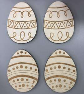 Huevos de Pascua pintados hechos a mano, decoración de Festival de madera HAIYAO, decoración del hogar, logotipo personalizado, Europa - Product Image 3