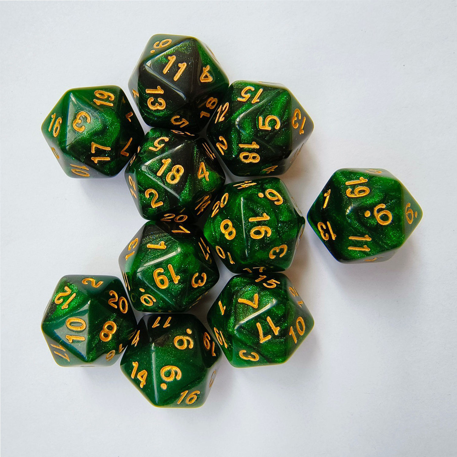 Green Black Galaxy Glitter