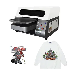 Fast Printing A3 DTG Flatbed Printer Custom T Shirt Cotton Fabric Textile Direct Automatic Digital T-Shirt Printing Machine